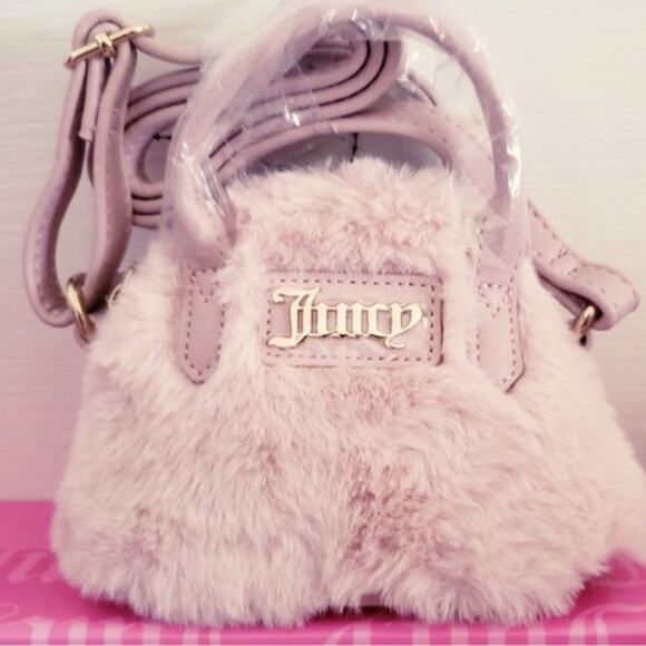 Juicy Couture mini purse cute fuzzy pink purse in perfect condition - Picture 10 of 10
